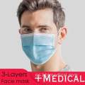 Máscara médica de 3 capas en azul 50pcs / Box